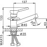 Смеситель для раковины FRAP F4544-8 белый/хром Ф35-гайка